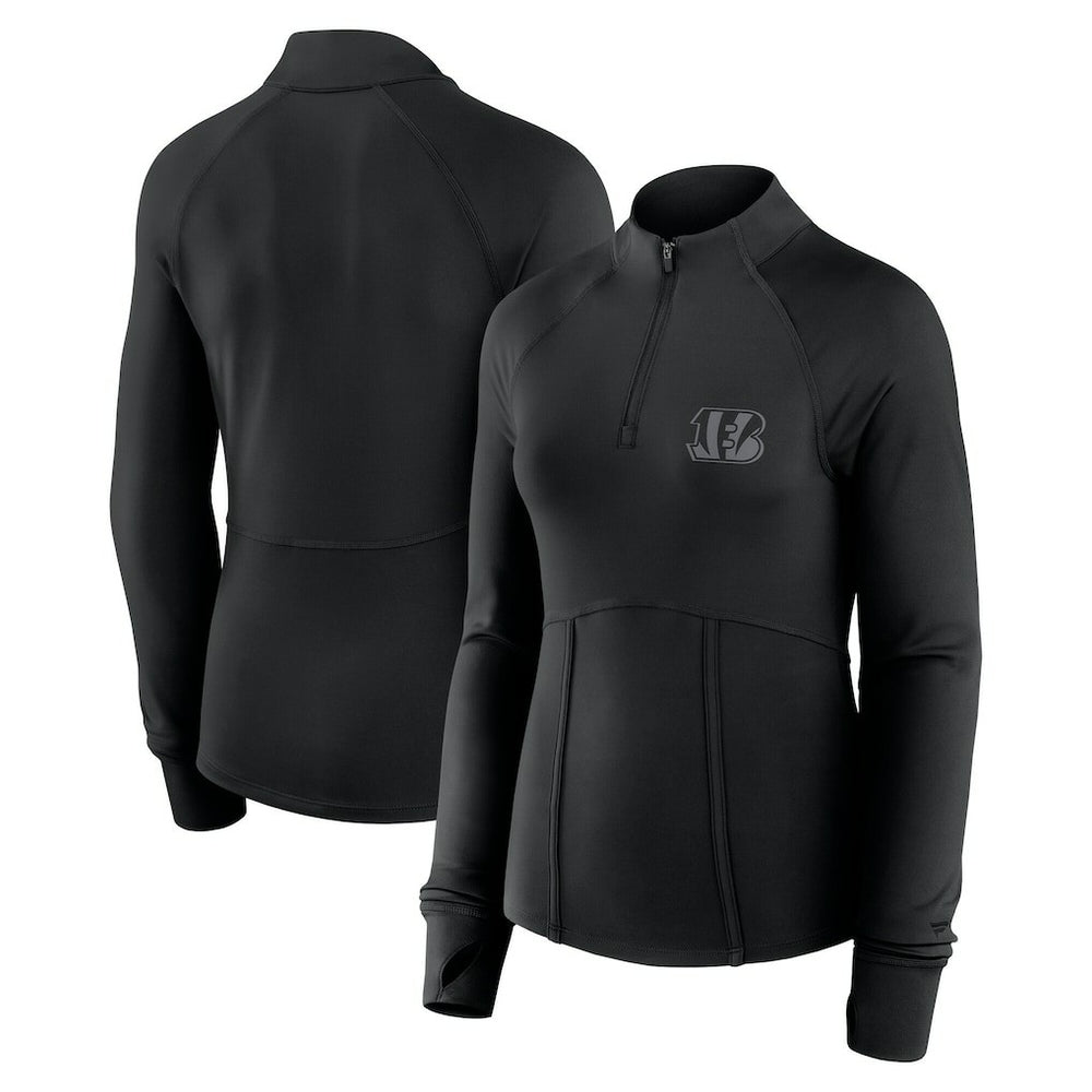 NFL Cincinnati Bengals Women's Elements Raglan Quarter-Zip Jacket
