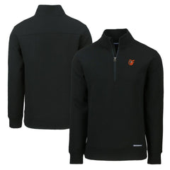 Baltimore Orioles Cutter & Buck Cooperstown Collection Roam Eco Recycled Quarter-Zip Pullover - Black
