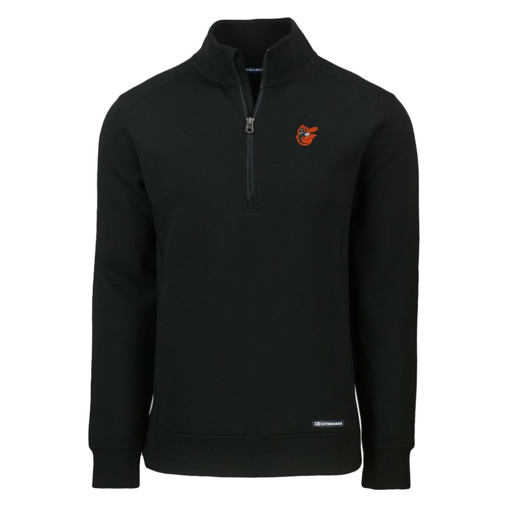 Baltimore Orioles Cutter & Buck Cooperstown Collection Roam Eco Recycled Quarter-Zip Pullover - Black