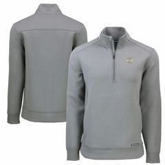 Milwaukee Brewers Cutter & Buck Cooperstown Collection Roam Eco Recycled Quarter-Zip Pullover - Gray