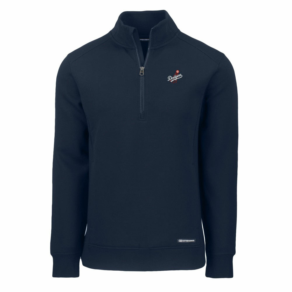Los Angeles Dodgers Cutter & Buck Cooperstown Collection Roam Eco Recycled Quarter-Zip Pullover - Navy