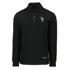 Athletics Cutter & Buck Cooperstown Collection Roam Eco Recycled Quarter-Zip Pullover - Black