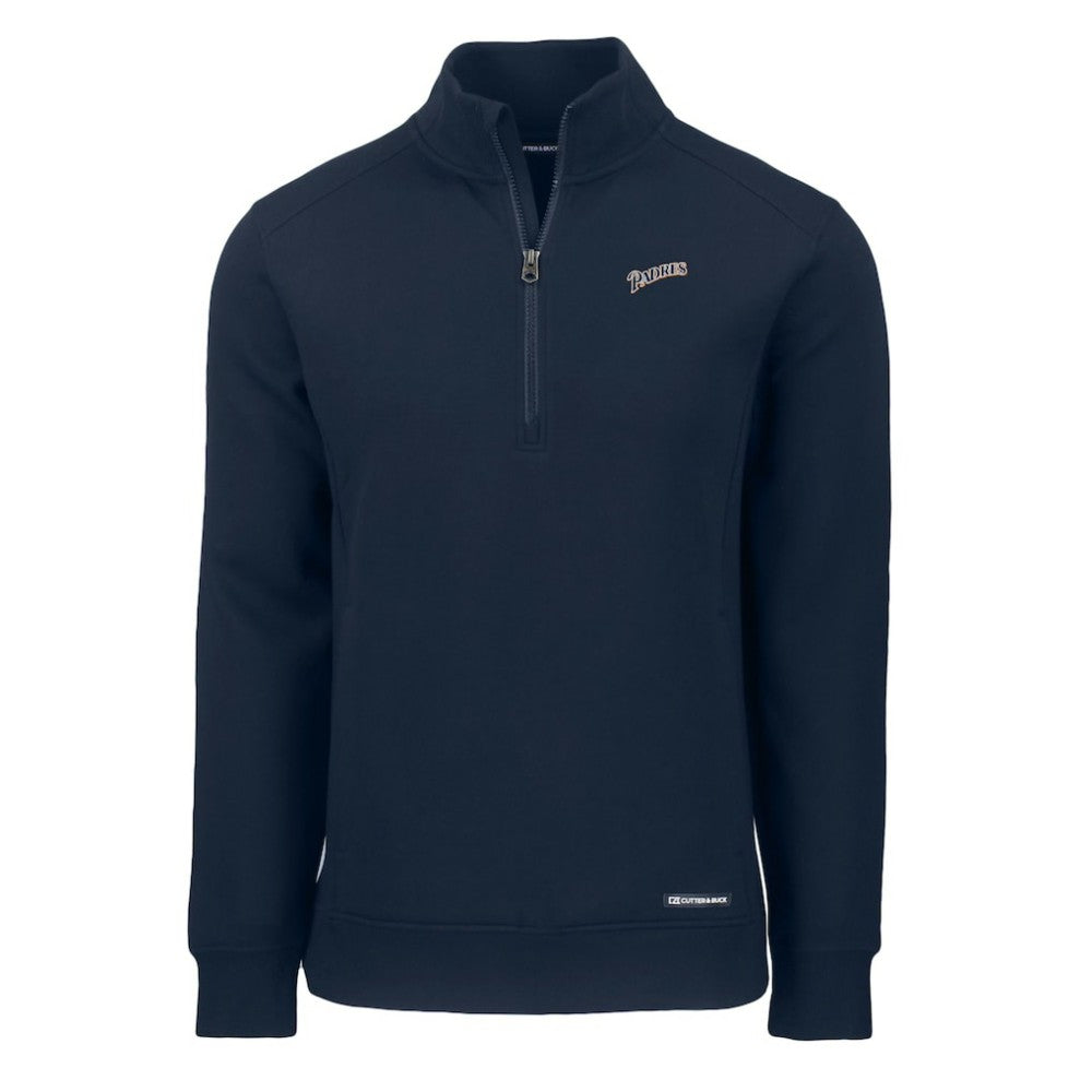 San Diego Padres Cutter & Buck Cooperstown Collection Roam Eco Recycled Quarter-Zip Pullover - Navy