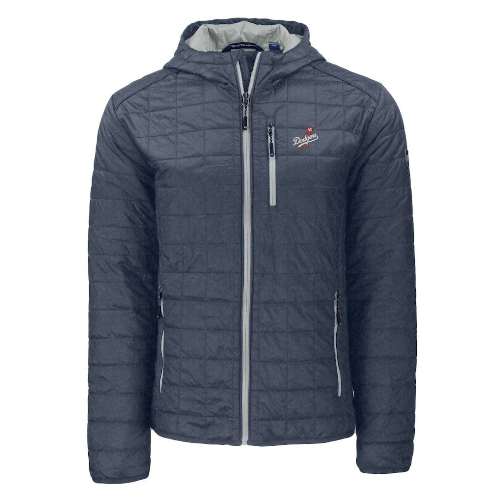 Los Angeles Dodgers Cutter & Buck Cooperstown Collection Rainier Primaloft Eco Full-Zip Hooded Jacket - Anthracite