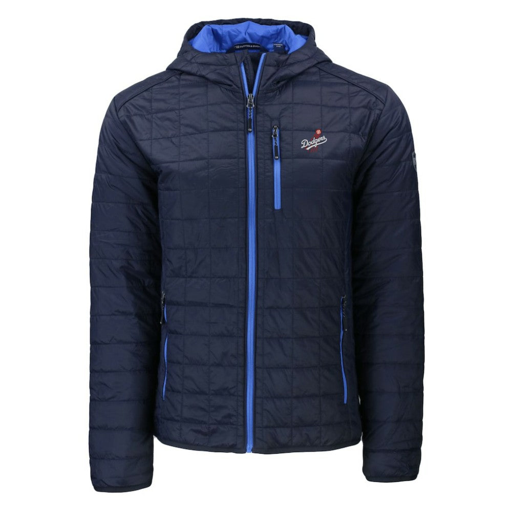 Los Angeles Dodgers Cutter & Buck Cooperstown Collection Rainier Primaloft Eco Full-Zip Hooded Jacket - Navy