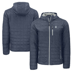 Chicago Cubs Cutter & Buck Cooperstown Collection Rainier Primaloft Eco Full-Zip Hooded Jacket - Anthracite