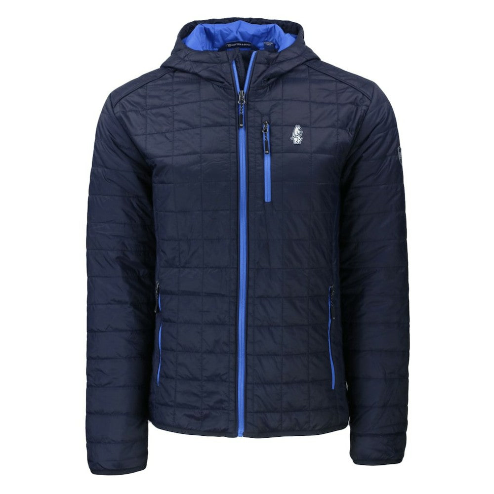 Chicago Cubs Cutter & Buck Cooperstown Collection Rainier Primaloft Eco Full-Zip Hooded Jacket - Navy