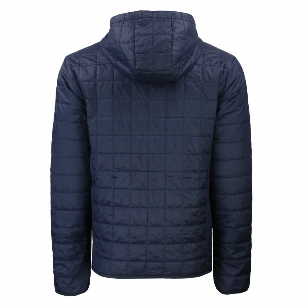 Cleveland Guardians Cutter & Buck Cooperstown Collection Rainier Primaloft Eco Full-Zip Hooded Jacket - Navy