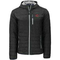 Cincinnati Reds Cutter & Buck Rainier Primaloft Eco Full-Zip Hooded Jacket - Black