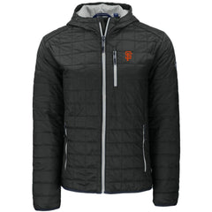 San Francisco Giants Cutter & Buck Rainier Primaloft Eco Full-Zip Hooded Jacket - Black