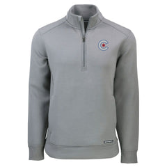 Chicago Cubs Cutter & Buck City Connect Roam Eco Recycled Quarter-Zip Pullover - Gray