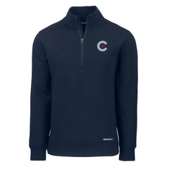 Chicago Cubs Cutter & Buck City Connect Roam Eco Recycled Quarter-Zip Pullover - Navy