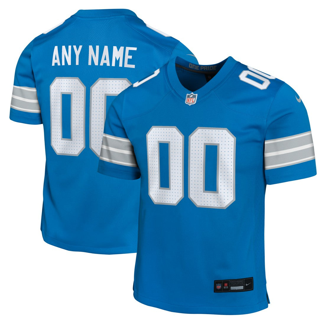 NFL Detroit Lions Youth Custom Game Jersey