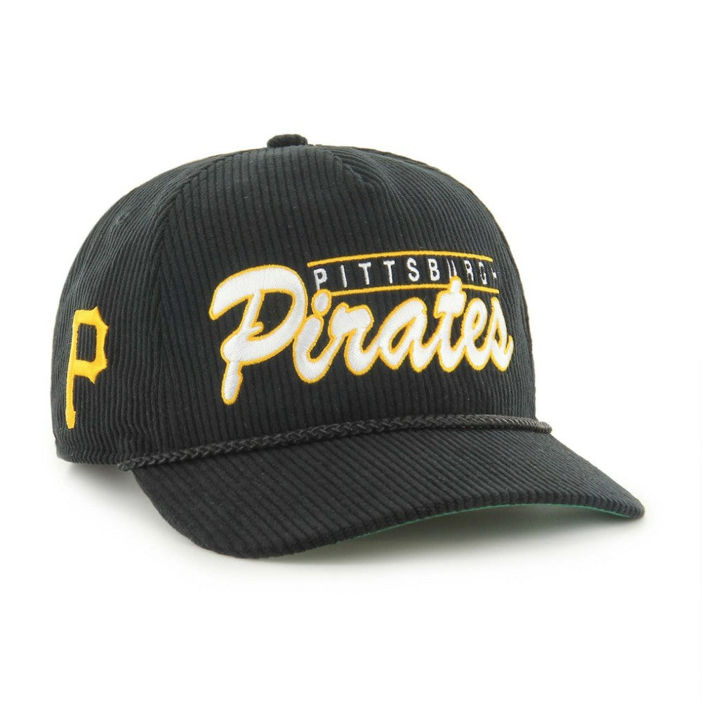 Pittsburgh Pirates Corduroy Hitch Adjustable Hat - Black | 47 brand