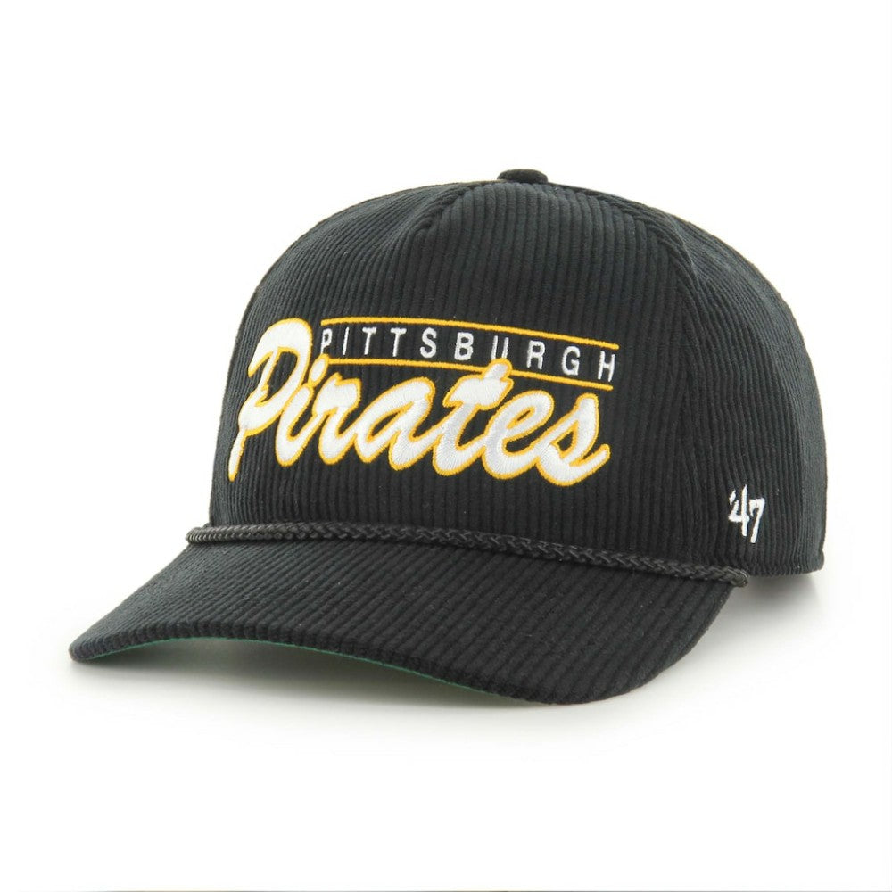 Pittsburgh Pirates Corduroy Hitch Adjustable Hat - Black | 47 brand