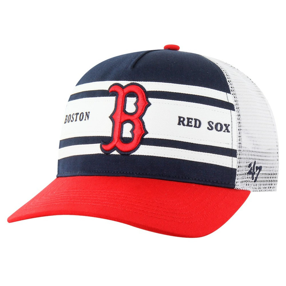 Boston Red Sox Gridiron Super Stripe Relaxed Trucker Hitch Adjustable Hat - Navy | 47 brand