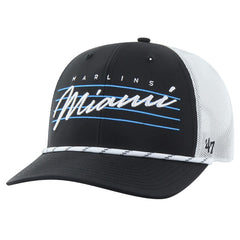 Miami Marlins Downburst Trucker Adjustable Hat - Black | 47 brand