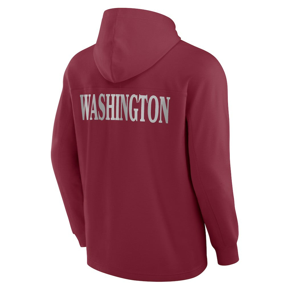 NFL Washington Commanders Elements Blaze Tri-Blend Long Sleeve Hoodie T-Shirt
