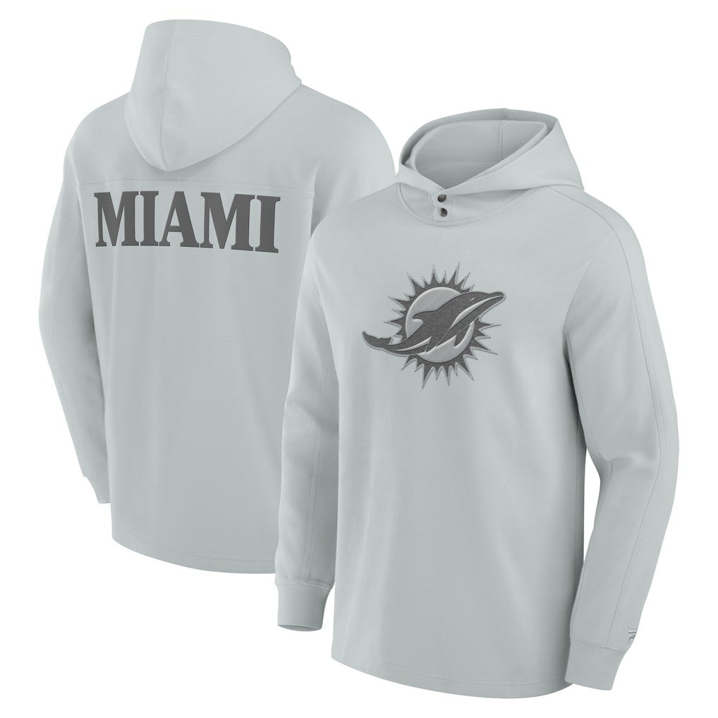 NFL Miami Dolphins Elements Blaze Tri-Blend Long Sleeve Hoodie T-Shirt