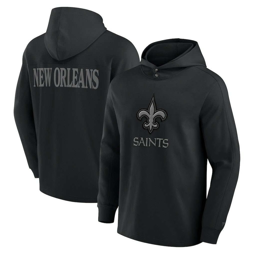 NFL New Orleans Saints Elements Blaze Tri-Blend Long Sleeve Hoodie T-Shirt