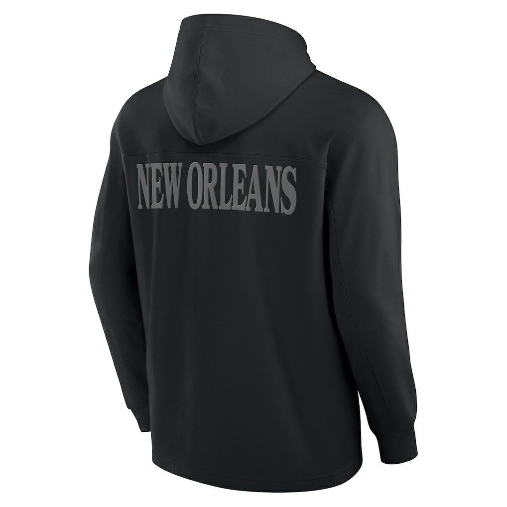 NFL New Orleans Saints Elements Blaze Tri-Blend Long Sleeve Hoodie T-Shirt
