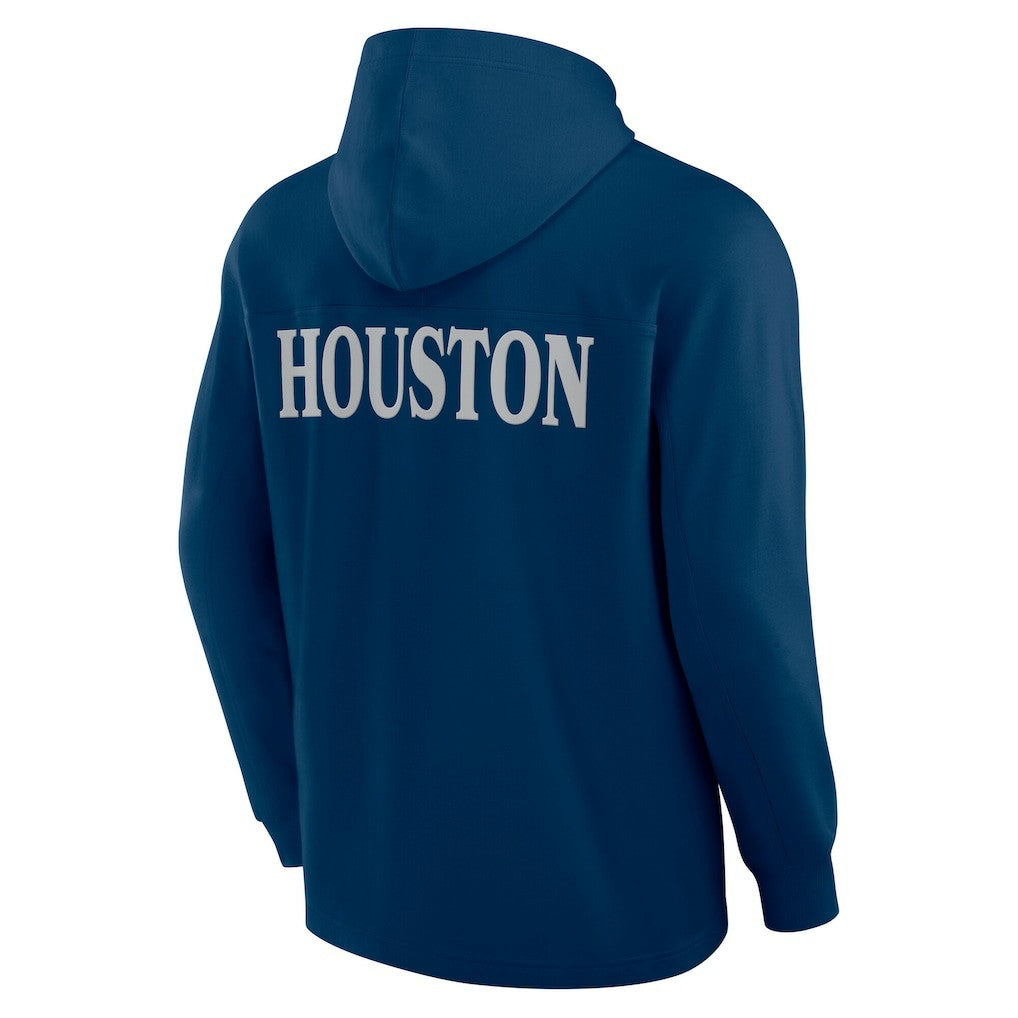 NFL Houston Texans Elements Blaze Tri-Blend Long Sleeve Hoodie T-Shirt