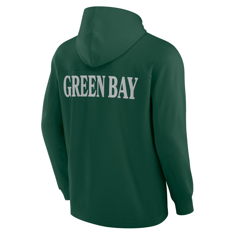 NFL Green Bay Packers Elements Blaze Tri-Blend Long Sleeve Hoodie T-Shirt