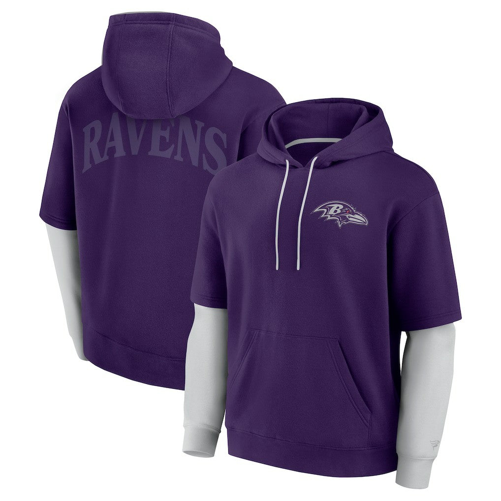 NFL Baltimore Ravens Unisex Sleek Elements Pullover Hoodie