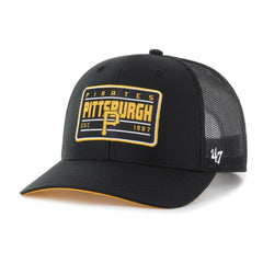 Pittsburgh Pirates Hardline Trucker Adjustable Hat - Black | 47 brand