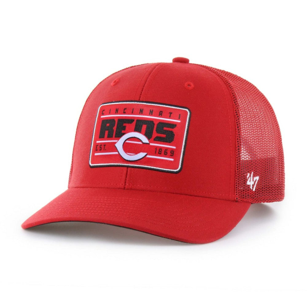 Cincinnati Reds Hardline Trucker Adjustable Hat - Red | 47 brand