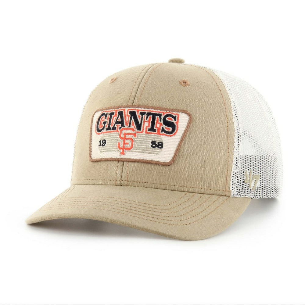 San Francisco Giants Ridgewood Trucker Adjustable Hats - Khaki | 47 brand