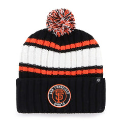 San Francisco Giants Plateau Cuffed Knit Hat with Pom - Black | 47 brand