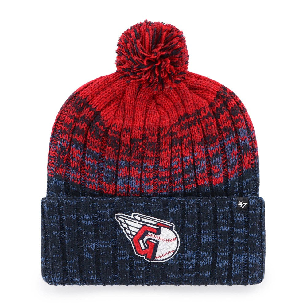 Cleveland Guardians Cascade Cuffed Knit Hat with Pom - Navy | 47 brand