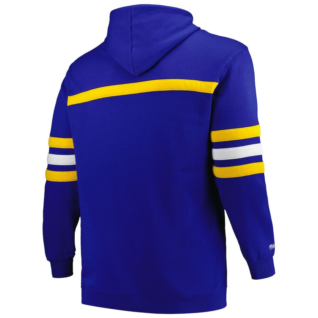 Golden State Warriors Big & Tall Hardwood Classics Head Coach Pullover Hoodie sale - Royal | Mitchell & Ness cheap
