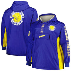 Golden State Warriors Big & Tall Hardwood Classics Team OG 2.0 Anorak Hoodie Quarter-Zip Windbreaker Jacket sale - Royal | Mitchell & Ness online