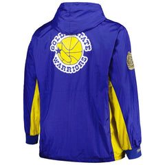Golden State Warriors Big & Tall Hardwood Classics Team OG 2.0 Anorak Hoodie Quarter-Zip Windbreaker Jacket sale - Royal | Mitchell & Ness online