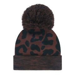 Texas Rangers Women's Rosette Cuffed Knit Hat with Pom - Brown | 47 brand