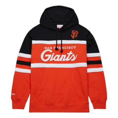 San Francisco Giants Head Coach Pullover Hoodie - Orange/Black | Mitchell & Ness
