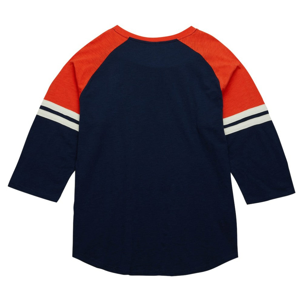 Houston Astros Cooperstown Collection Legendary Raglan Slub Henley 3/4-Sleeve T-Shirt - Navy | Mitchell & Ness