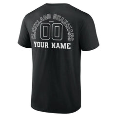 Cleveland Guardians Monochrome Personalized Name & Number T-Shirt - Black