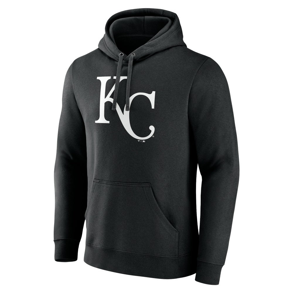 Kansas City Royals Monochrome Personalized Name & Number Pullover Hoodie - Black