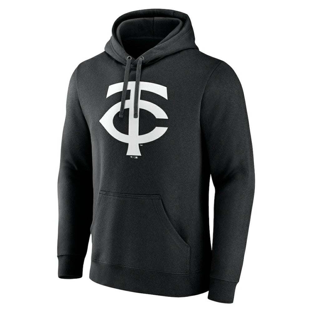 Minnesota Twins Monochrome Personalized Name & Number Pullover Hoodie - Black
