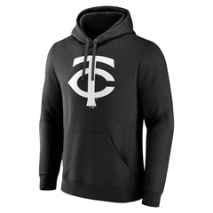 Minnesota Twins Monochrome Personalized Name & Number Pullover Hoodie - Black