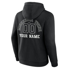 Minnesota Twins Monochrome Personalized Name & Number Pullover Hoodie - Black