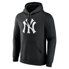 New York Yankees Monochrome Personalized Name & Number Pullover Hoodie - Black