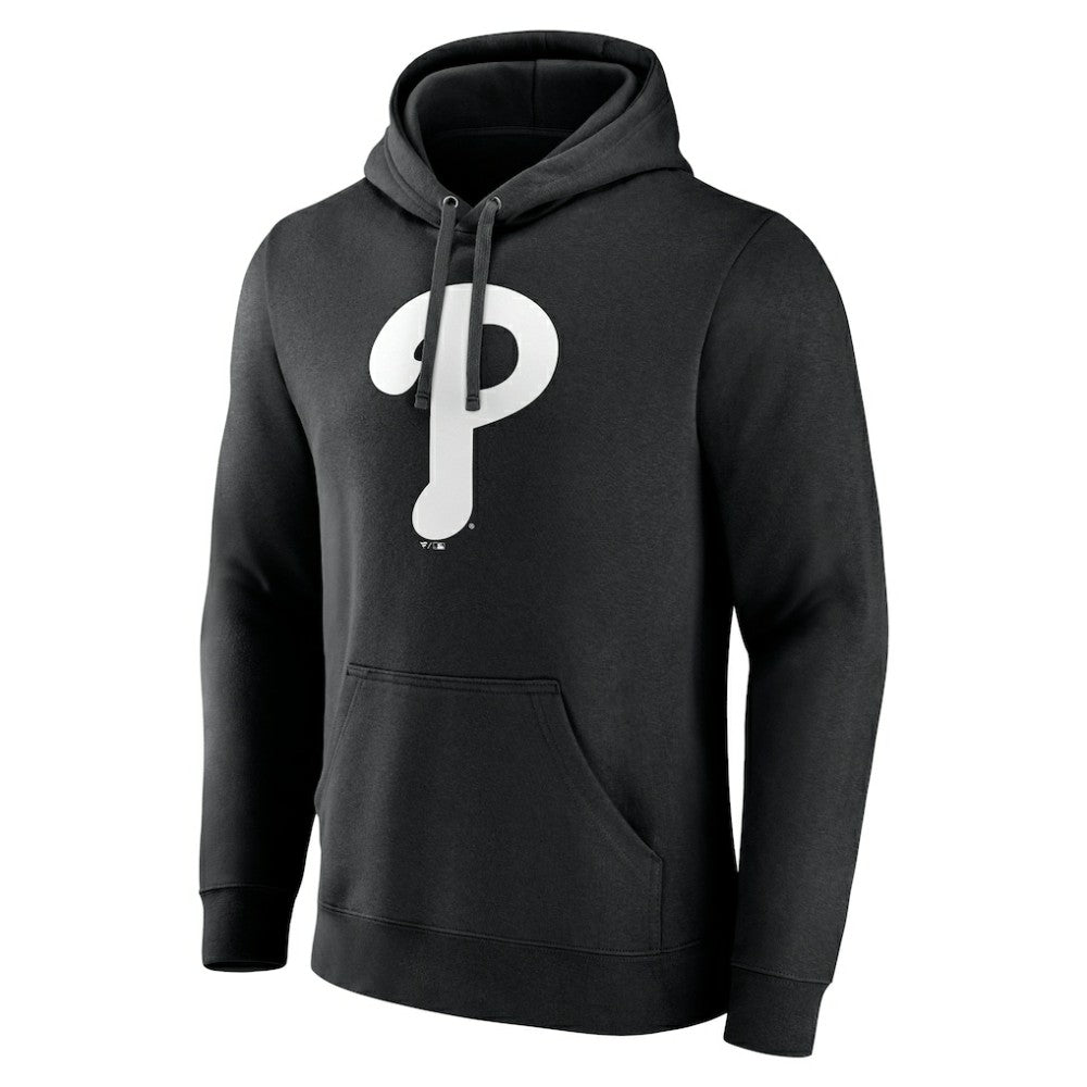 Philadelphia Phillies Monochrome Personalized Name & Number Pullover Hoodie - Black