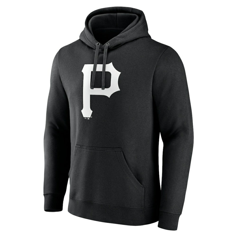 Pittsburgh Pirates Monochrome Personalized Name & Number Pullover Hoodie - Black