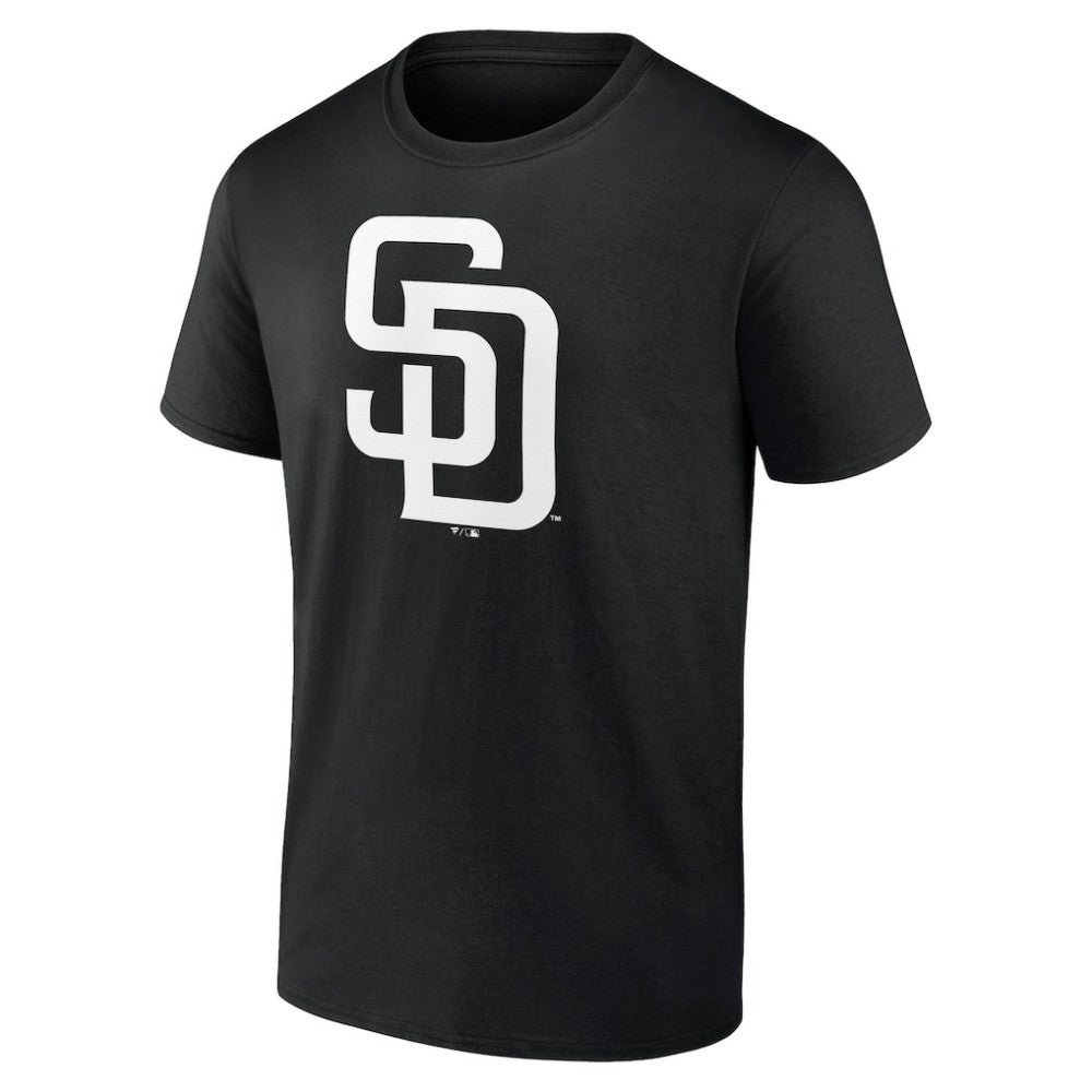 San Diego Padres Monochrome Personalized Name & Number T-Shirt - Black