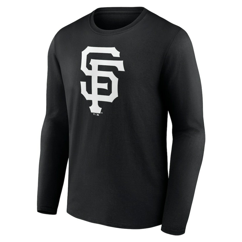 San Francisco Giants Monochrome Personalized Name & Number Long Sleeve T-Shirt - Black