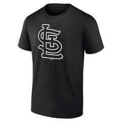 St. Louis Cardinals Monochrome Personalized Name & Number T-Shirt - Black
